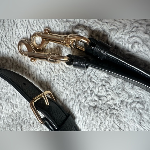 Coach Pennie Brown Black Signature Coated Canvas Shoulder Handbag Purse - Picture 6 of 16